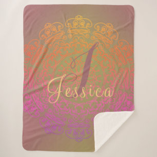 Abgeblendetes Monogramm Mandala Sherpadecke