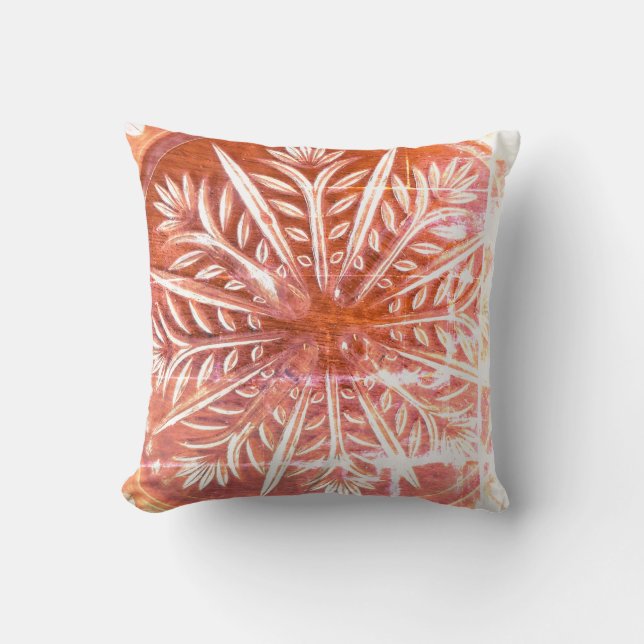 Abgeblendetes rotes Design Kissen (Vorderseite)