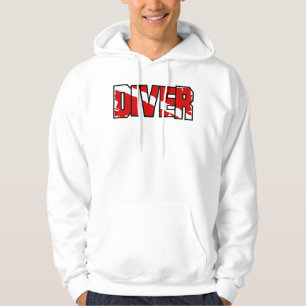 Abgegriffene Taucherflagge Hoodie