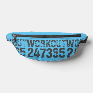 Abgelaufener und kratzter Text Workout 247365 Blau Bauchtasche