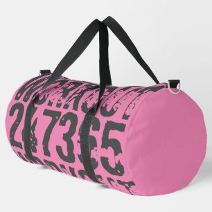 Abgelaufener und kratzter Text Workout 247365 rosa Duffle Bag