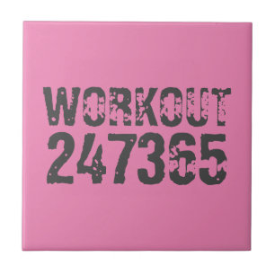 Abgelaufener und kratzter Text Workout 247365 rosa Fliese