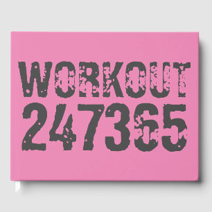 Abgelaufener und kratzter Text Workout 247365 rosa Gästebuch