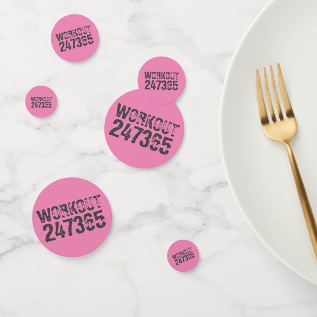Abgelaufener und kratzter Text Workout 247365 rosa Konfetti (Gruppe)
