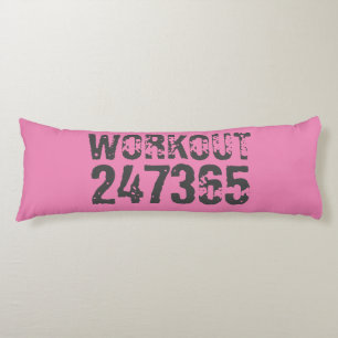 Abgelaufener und kratzter Text Workout 247365 rosa Seitenschläferkissen