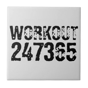 Abgelaufener und kratzter Text Workout 247365 schw Fliese