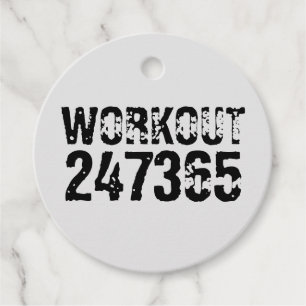 Abgelaufener und kratzter Text Workout 247365 schw Geschenkanhänger