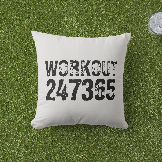Abgelaufener und kratzter Text Workout 247365 schw Kissen (Golfball-Marker)