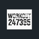 Abgelaufener und kratzter Text Workout 247365 schw Leinwanddruck<br><div class="desc">Abgelaufener Text Workout 247365 in schwarzer Farbe mit weißem Hintergrund. Perfekt für alle, die sich im Fitnessraum bewegen, Fitness, trainieren, Bodybuilding und trainieren.</div>