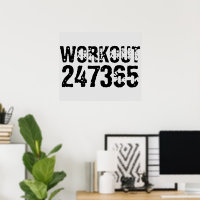 Abgelaufener und kratzter Text Workout 247365 schw
