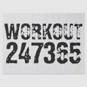 Abgelaufener und kratzter Text Workout 247365 schw Seidenpapier