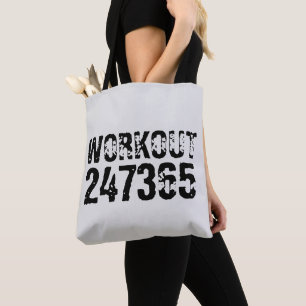 Abgelaufener und kratzter Text Workout 247365 schw Tasche