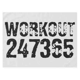 Abgelaufener und kratzter Text Workout 247365 schw Tischdecke