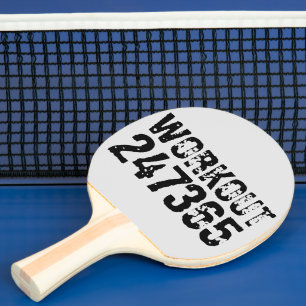 Abgelaufener und kratzter Text Workout 247365 schw Tischtennis Schläger