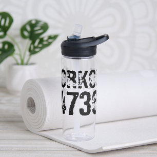 Abgelaufener und kratzter Text Workout 247365 schw Trinkflasche