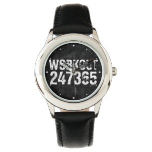 Abgelaufener und kratzter Text Workout 247365 Vint Armbanduhr