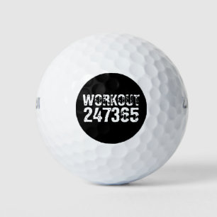 Abgelaufener und kratzter Text Workout 247365 weiß Golfball