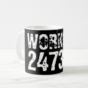 Abgelaufener und kratzter Text Workout 247365 weiß Kaffeetasse