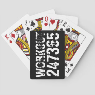 Abgelaufener und kratzter Text Workout 247365 weiß Spielkarten
