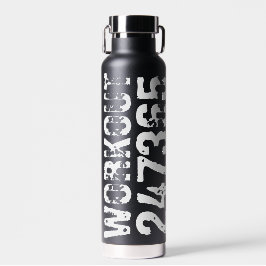 Abgelaufener und kratzter Text Workout 247365 weiß Trinkflasche