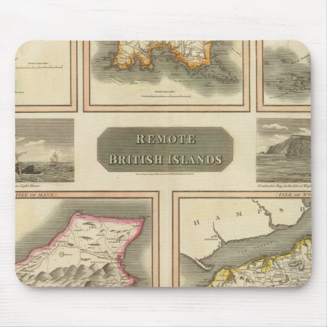 Abgelegene britische Inseln Mousepad (Vorne)