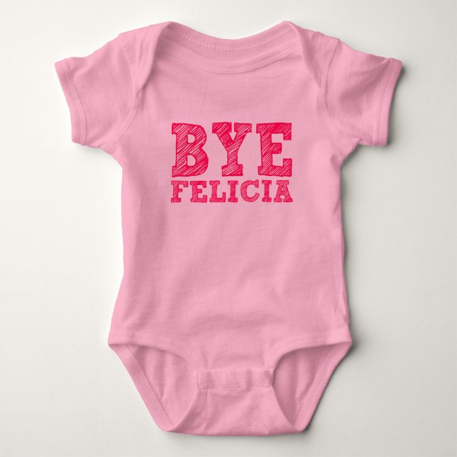 Abgelegener Felicia lustiger rosa Baby Strampler (Vorderseite)