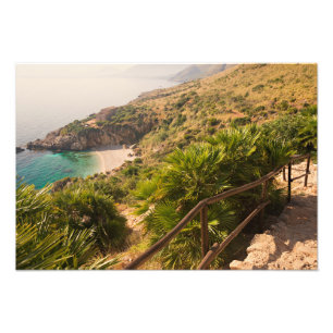Abgelegener Strand in Lo Zingaro, Sizilien Fotodruck