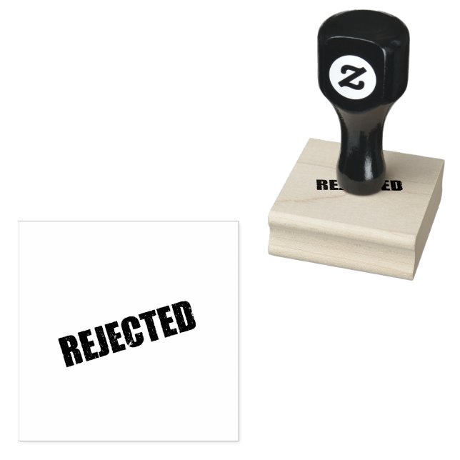 ABGELEHNT Logo Dokumentenkontroll-Workflows Schwar Gummistempel (Stempel)