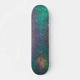 Abgenutzt und grün gereift mit Zyanenton Skateboard