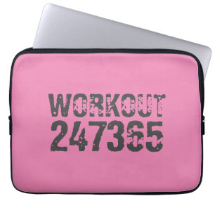 Abgenutzt und zerkratzter Text Workout 247365 pink Laptopschutzhülle