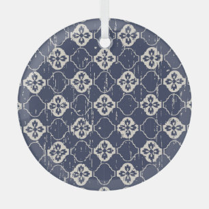 Abgenutzte Blumen: Nahtloser Vintage-Stil Ornament Aus Glas
