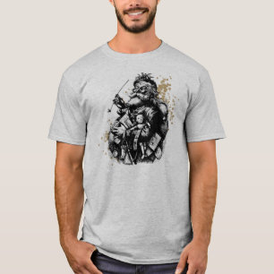 Abgenutzte und zerbrochene Santa Illustration T-Shirt