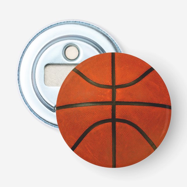 Abgenutzter orange Basketball Flaschenöffner (Vorderseite)