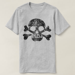 Abgenutzter Totenkopf T-Shirt