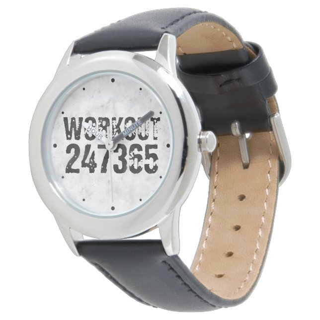Abgenutzter und kratzter Text Workout 247365 rusti Armbanduhr (Schrägansicht)