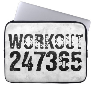 Abgenutzter und kratzter Text Workout 247365 rusti Laptopschutzhülle