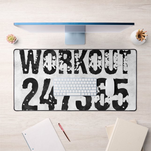 Abgenutzter und kratzter Text Workout 247365 rusti Schreibtischunterlage (Büro 1)
