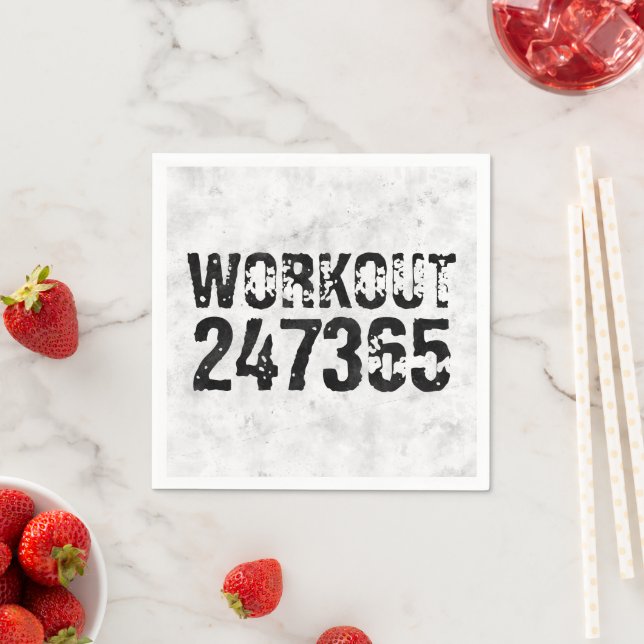 Abgenutzter und kratzter Text Workout 247365 rusti Serviette (Beispiel)