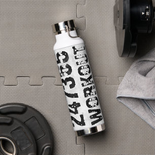 Abgenutzter und kratzter Text Workout 247365 rusti Trinkflasche