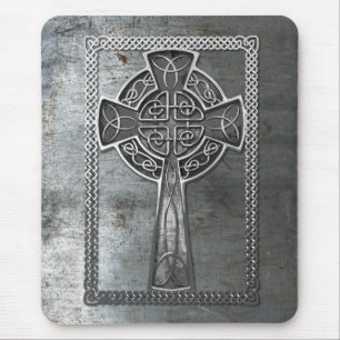 Abgenutztes Metallkreuz Mousepad