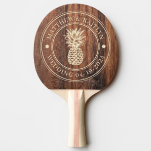 Abgenutztes Schneidbrett Ananas Hochzeit Namen Tischtennis Schläger