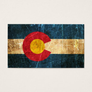Abgeriebene und getragene Colorado-Flagge