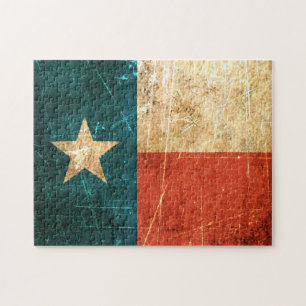 Abgeriebene und getragene Texas-Flagge