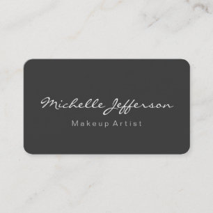 Abgerundete Ecke Graue Visitenkarte für Makeup-Art