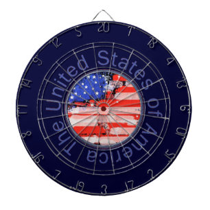 abgerundete US-Flagge Dartscheibe
