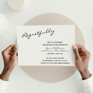 abgesagte Hochzeitskarte Postkarte