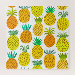 Abgeschiedene Ananas: Vintages nahtloses Muster.