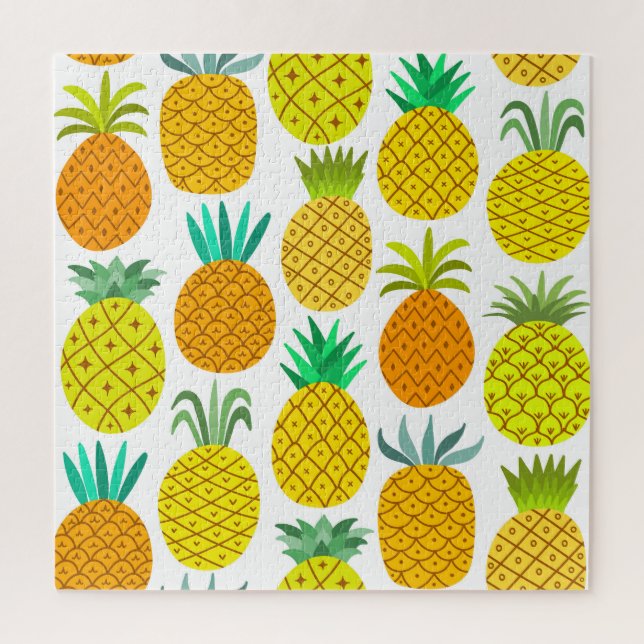 Abgeschiedene Ananas: Vintages nahtloses Muster. (Vertikal)