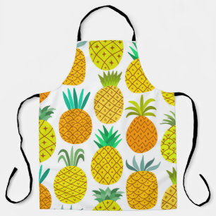 Abgeschiedene Ananas: Vintages nahtloses Muster. Schürze