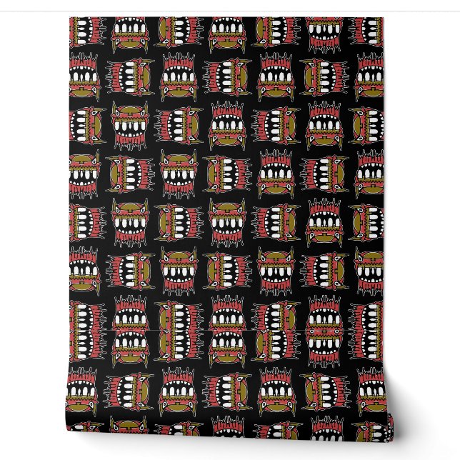 Abgeschiedene Illustration von Dämonenkopf Tapete (Abrollen)